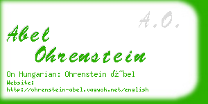 abel ohrenstein business card